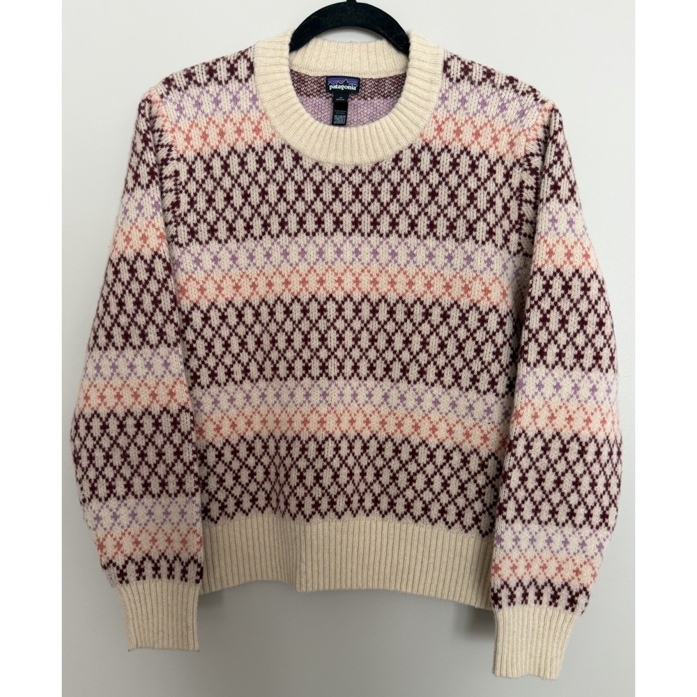 Patagonia Recycled Wool Blend Sweater Starlight Dark Natural Women's Size Medium